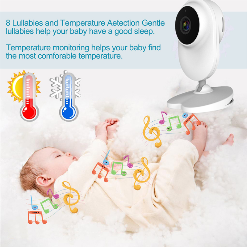 1080P Baby Monitor 4.3 Inch Night Vision Monitor Babysitter Security Camera